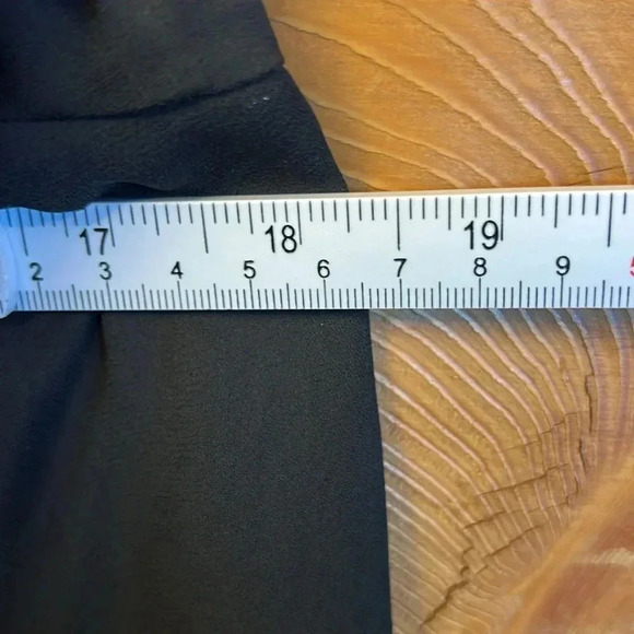 Revolve Krista women’s blouse black long sleeve high collar button in back event - Picture 2 of 11